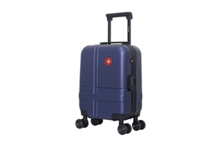 Valise cabine low cost (XS) Uster - 46 cm  - Noir, rouge, bleu et argenté
