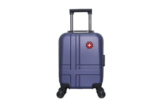 Valise cabine low cost (XS) Uster - 46 cm  - Noir, rouge, bleu et argenté