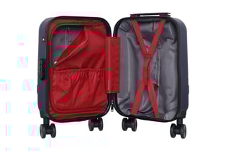 Valise cabine low cost (XS) Uster - 46 cm  - Noir, rouge, bleu et argenté