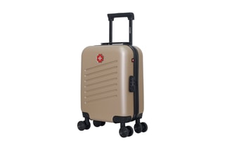 Valise cabine low cost (XS) Zurich - 46 cm  - Noir, beige, rouge et argenté
