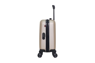Valise cabine low cost (XS) Zurich - 46 cm  - Noir, beige, rouge et argenté