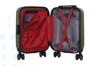 Valise cabine low cost (XS) Rüti - 46 cm  - Noir, rouge, vert et argenté