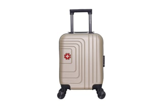 Valise cabine low cost (XS) Rüti - 46 cm  - Noir, beige, rouge et argenté