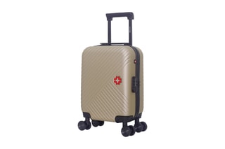 Valise cabine low cost (XS) Spiez - 46 cm  - Noir, beige, rouge et argenté