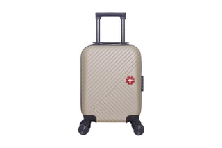 Valise cabine low cost (XS) Spiez - 46 cm  - Noir, beige, rouge et argenté