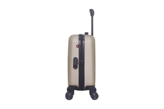 Valise cabine low cost (XS) Spiez - 46 cm  - Noir, beige, rouge et argenté
