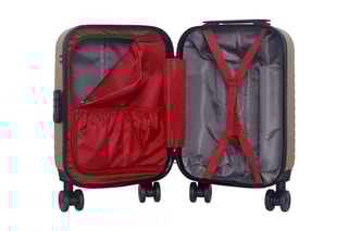 Valise cabine low cost (XS) Spiez - 46 cm  - Noir, beige, rouge et argenté