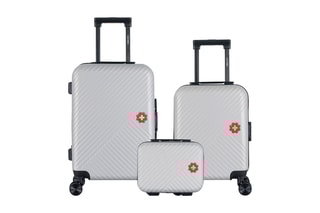 Set de 2 valises et vanity Spiez (XXS/S/K) - 46/55/30 cm - Gris