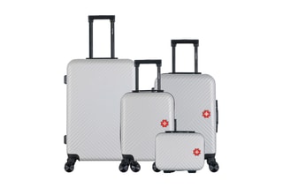 Set de 3 valises et vanity Spiez (XXS/S/M/K) - 46/55/65/30 cm - Gris