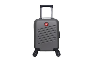 Valise cabine low cost (XS) Zurich - 46 cm  - Noir, rouge, argenté et gris