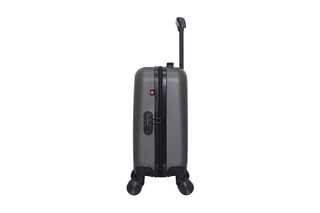 Valise cabine low cost (XS) Zurich - 46 cm  - Noir, rouge, argenté et gris