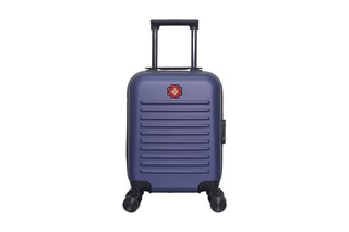 Valise cabine low cost (XS) Wil - 46 cm  - Noir, rouge, bleu et argenté