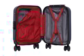 Valise cabine low cost (XS) Wil - 46 cm  - Noir, rouge, bleu et argenté