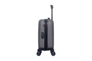 Valise cabine low cost (XS) Spiez - 46 cm  - Noir, rouge, argenté et gris