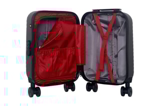 Valise cabine low cost (XS) Spiez - 46 cm  - Noir, rouge, argenté et gris
