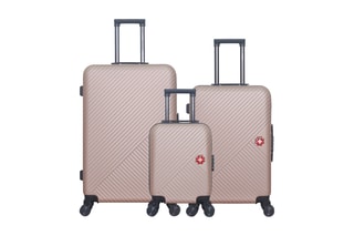 Set de 3 valises Spiez - 46/65/75 cm - Doré rose