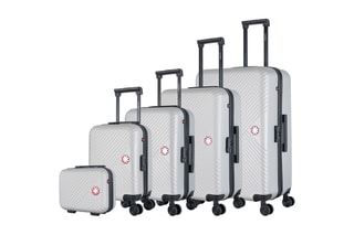 Set de 4 valises et vanity Spiez - 75/65/55/46/30 cm - Gris