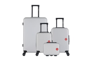 Set de 3 valises et vanity Spiez - 46/55/75/30 cm - Gris