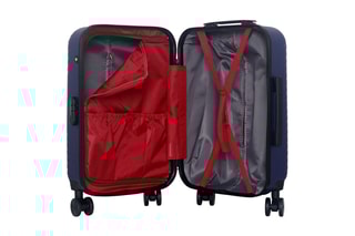 Valise cabine (S) Spiez - 55 cm - Noir, rouge, bleu et argenté