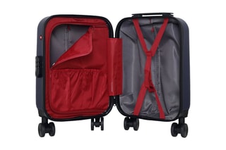 Valise cabine low cost (XS) Zurich - 46 cm  - Noir, rouge, bleu et argenté