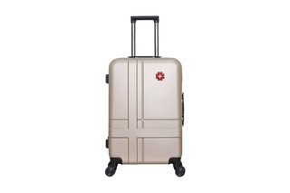 Valise semaine (M) Uster - 65 cm  - Noir, beige, rouge et argenté