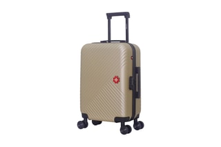 Valise cabine (S) Spiez - 55 cm - Noir, beige, rouge et argenté