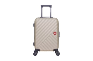 Valise cabine (S) Spiez - 55 cm - Noir, beige, rouge et argenté