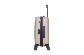 Valise cabine (S) Spiez - 55 cm - Noir, beige, rouge et argenté