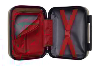 Vanity Zurich K - 23 cm  - Noir, beige, rouge et argenté