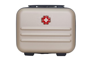 Vanity Wil K - 23 cm  - Noir, beige, rouge et argenté