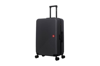 Valise grand volume (L) Spiez - 75 cm  - Blanc, noir et rouge