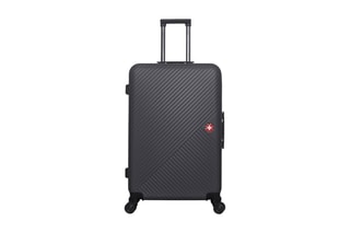 Valise grand volume (L) Spiez - 75 cm  - Blanc, noir et rouge