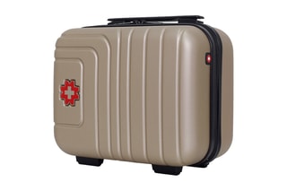 Vanity Rüti K - 23 cm  - Noir, beige, rouge et argenté