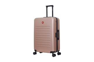 Valise cabine low cost et valise grand volume Wil (XS/L) - 46/75 cm - Rose et doré