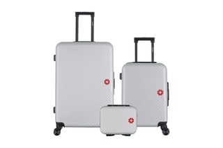 Set de 2 valises et vanity Spiez - 55/75/30 cm - Gris