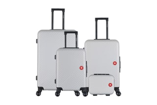 Set de 3 valises et vanity Spiez - 55/65/75/30 cm - Gris