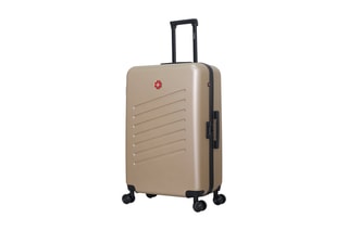 Valise grand volume (L) Zurich - 75 cm  - Blanc, noir, beige et rouge