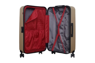 Valise grand volume (L) Zurich - 75 cm  - Blanc, noir, beige et rouge