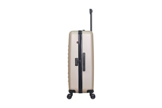 Valise grand volume (L) Wil - 75 cm  - Blanc, noir, beige et rouge