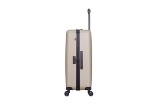 Valise grand volume (L) Spiez - 75 cm  - Blanc, noir, beige et rouge