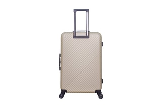Valise grand volume (L) Spiez - 75 cm  - Blanc, noir, beige et rouge