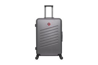 Valise grand volume (L) Zurich - 75 cm  - Blanc, noir, rouge et gris