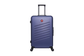 Valise grand volume (L) Zurich - 75 cm  - Blanc, noir, rouge et bleu