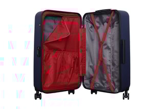 Valise grand volume (L) Zurich - 75 cm  - Blanc, noir, rouge et bleu