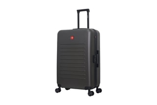 Valise grand volume (L) Wil - 75 cm  - Blanc, noir, rouge et gris