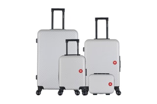 Set de 3 valises et vanity Spiez - 46/65/75/30 cm - Gris