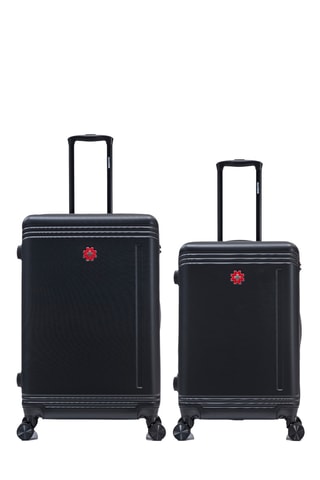 Valise semaine et valise grand volume Gstaad (M/L) - 66/75 cm - Noir