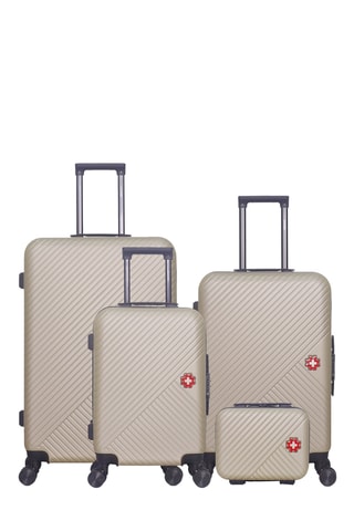 Set de 3 valises et vanity Spiez (S/M/L/K) - 55/65/75/23 cm - Beige