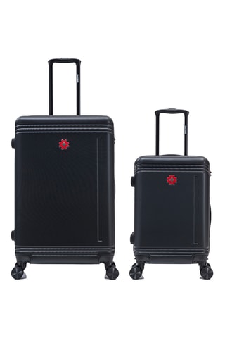 Valise cabine et valise grand volume Gstaad (L/S) - 55/75 cm - Noir