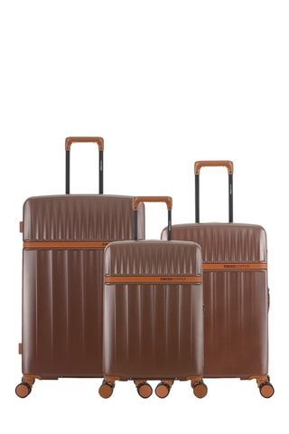Set de 3 valises Zermatt (S/M/L) - 59,5/67/76,5 cm - Marron